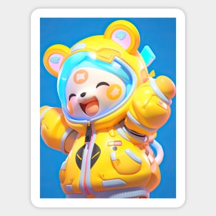 AKBLM - HAPPY JUMPY ジャンピング KUMA | KAWAII HAPPY CHIBI ANIME BEAR Sticker